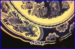 Vintage Royal Delft de Porceleyne Fles 14 3/8 Wall Plate / Bowl