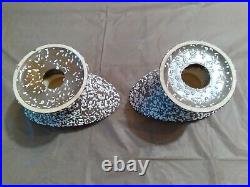 Vintage Royal Haeger Set, Bowl Candle Holders, Vases-Popcorn Pebble