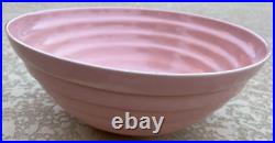 Vintage Rythmic May And Vieve Hamilton Pottery Vernon Kilns Ca 14.5 Pink Bowl