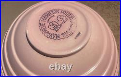 Vintage Rythmic May And Vieve Hamilton Pottery Vernon Kilns Ca 14.5 Pink Bowl