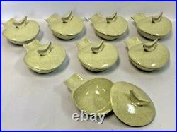 Vintage SET 8 Glidden Pottery Soup Bowls/Casserole Dishes & Lids MCM 4x8 NICE