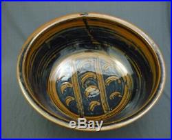 Vintage Sam Uhlick Canadian Studio Art Pottery Hand Thrown 13 1/2 Center Bowl