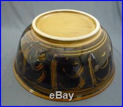 Vintage Sam Uhlick Canadian Studio Art Pottery Hand Thrown 13 1/2 Center Bowl