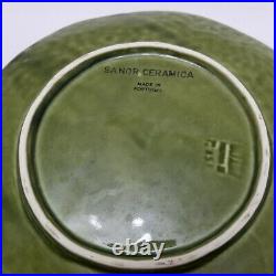Vintage Sanor Ceramica Art Pottery Tomato Tureen Hand Made Rare Ladle & Plate