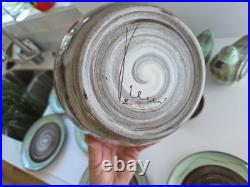 Vintage Santa Anita Ware Vreni Green Brown Pottery Set 5 Plates Bowl Duck Dishes
