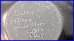Vintage Santa Clara Incised Blackware Pottery Bowl by Betty Tafayo (1933-1988)