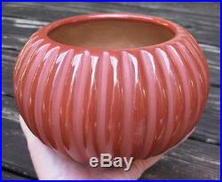 Vintage Santa Clara Pueblo redware pottery melon bowl Angela Baca 7 3/4 x 4.5in