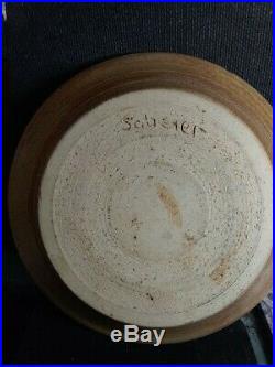 Vintage Scheier Pottery Bowl with incised design Picasso style