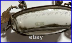 Vintage Serves Centerpiece Bowls Mounted Bronze Squirrel Leaf Two Tier see