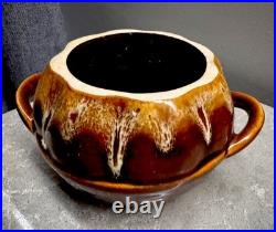 Vintage Set of 5 Soviet Glazed Ceramic Cooking Pots Rustic USSR Pottery Bowls