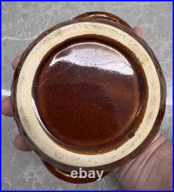 Vintage Set of 5 Soviet Glazed Ceramic Cooking Pots Rustic USSR Pottery Bowls