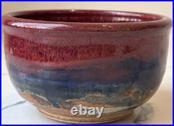 Vintage Signed Carl Sheehan Studio Art Pottery Two Piece Bowl w Lid Decor Gifts