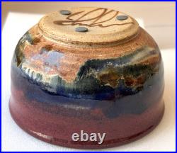 Vintage Signed Carl Sheehan Studio Art Pottery Two Piece Bowl w Lid Decor Gifts