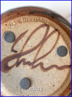 Vintage Signed Carl Sheehan Studio Art Pottery Two Piece Bowl w Lid Decor Gifts Vintage Signed Carl Sheehan Studio Art Pottery Two Piece Bowl w Lid Decor Gifts