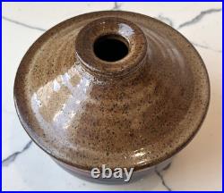 Vintage Signed Carl Sheehan Studio Art Pottery Two Piece Bowl w Lid Decor Gifts