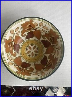 Vintage Signed Gouda Pottery Holland Bowl Colorful