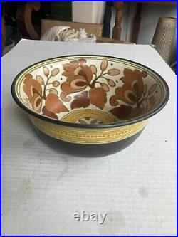 Vintage Signed Gouda Pottery Holland Bowl Colorful