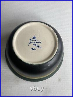 Vintage Signed Gouda Pottery Holland Bowl Colorful