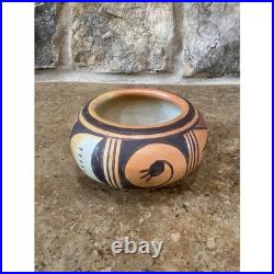Vintage Signed Hand Painted Southwest Pottery Bowl Geometric Hopi Vintage Signed Hand Painted Southwest Pottery Bowl Geometric Hopi