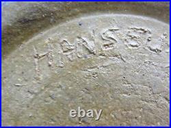 Vintage Signed Hanselmann Pottery 2 Quart Casserole Serving Dish Hand Made