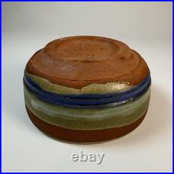 Vintage Signed Studio Pottery Bowl S. Ryder Dated 1970 Hand Thrown Stoneware