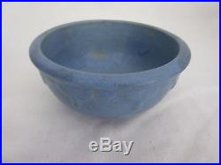 Vintage Small Blue Raised Design Art Pottery Bowl AMERICAN