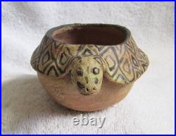 Vintage Southwest Indian Tesque Cochiti Pueblo Indian Style Turtle Effigy Bowl