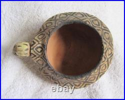 Vintage Southwest Indian Tesque Cochiti Pueblo Indian Style Turtle Effigy Bowl