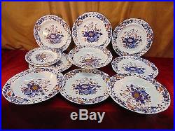 Vintage Spode 3504 Imari New Stone 10 Piece As-is Plate & Bowl Lot Granny Chic
