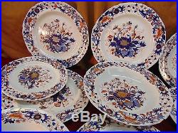 Vintage Spode 3504 Imari New Stone 10 Piece As-is Plate & Bowl Lot Granny Chic