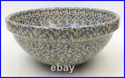 Vintage Spongeware Mixing Bowl Robinson Ransbottom 10 Qt Roseville Ohio XL 15