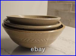 Vintage Stoneware Bowls Lot of 3