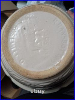 Vintage Stoneware Mixing Bowl Lot Of 3 Robinson Ransbottom Pottery Roseville