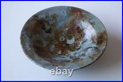 Vintage Studio Art Pottery Bowl Hand Thrown 1998 Artist Signed Drip Glaze
