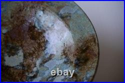 Vintage Studio Art Pottery Bowl Hand Thrown 1998 Artist Signed Drip Glaze