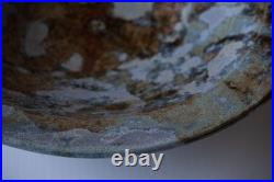 Vintage Studio Art Pottery Bowl Hand Thrown 1998 Artist Signed Drip Glaze
