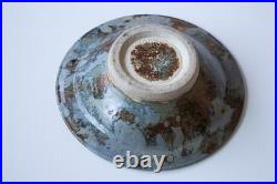Vintage Studio Art Pottery Bowl Hand Thrown 1998 Artist Signed Drip Glaze