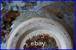 Vintage Studio Art Pottery Bowl Hand Thrown 1998 Artist Signed Drip Glaze Vintage Studio Art Pottery Bowl Hand Thrown 1998 Artist Signed Drip Glaze