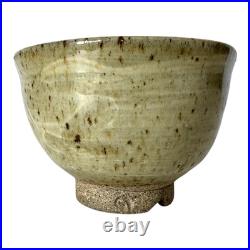 Vintage Studio Art Pottery Japanese Style Matcha Bowl (Signed, Malcolm Wright)