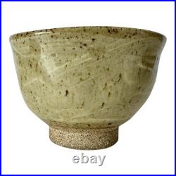 Vintage Studio Art Pottery Japanese Style Matcha Bowl (Signed, Malcolm Wright)