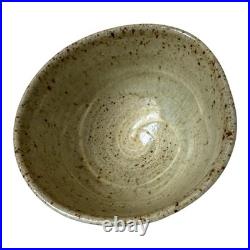 Vintage Studio Art Pottery Japanese Style Matcha Bowl (Signed, Malcolm Wright)