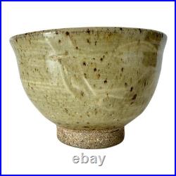 Vintage Studio Art Pottery Japanese Style Matcha Bowl (Signed, Malcolm Wright)
