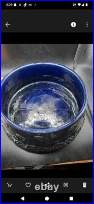 Vintage Studio Line Rosenthal Bjorn Wiinblad Center Bowl Blue 3D Design