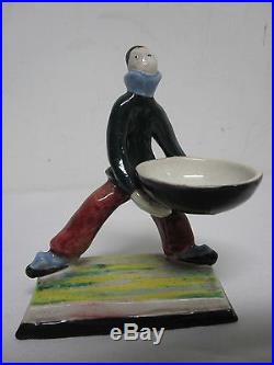 Vintage Susi Singer Weiner Werkstatte Figure Holding A Bowl Pin Dish #467
