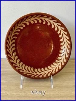 Vintage Swedish Studio Pottery Stoneware Bowl Fern Sgraffito Made Sweden 20