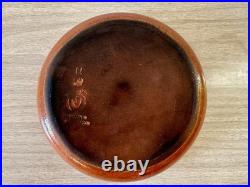 Vintage Swedish Studio Pottery Stoneware Bowl Fern Sgraffito Made Sweden 20