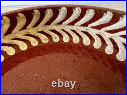 Vintage Swedish Studio Pottery Stoneware Bowl Fern Sgraffito Made Sweden 20