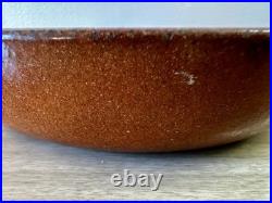 Vintage Swedish Studio Pottery Stoneware Bowl Fern Sgraffito Made Sweden 20
