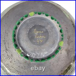 Vintage Tony Evans Raku Bowl Large Studio Art Pottery Rare Signed Ceramic 18