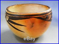 Vintage Tourist Bowl From The Hopi Villages & Genuine Indian Pottery Stickers